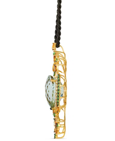 Le Vian Multi-gemstone Silk Cord Pendant Necklace (19-1/3 Ct. T.w.) In 14k Yellow Gold, 18" In Multi