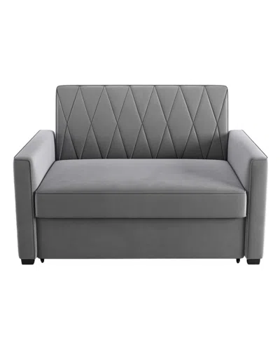 Gold Sparrow 51" Velvet Riverside Convertible Loveseat Bed, Created For Macy's