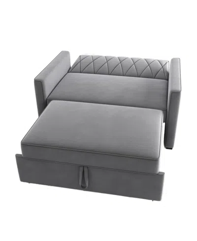 Gold Sparrow 51" Velvet Riverside Convertible Loveseat Bed, Created For Macy's