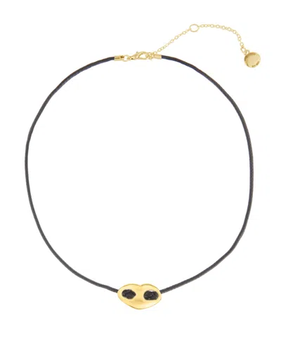 Steve Madden Black Mariner Heart Choker Necklace