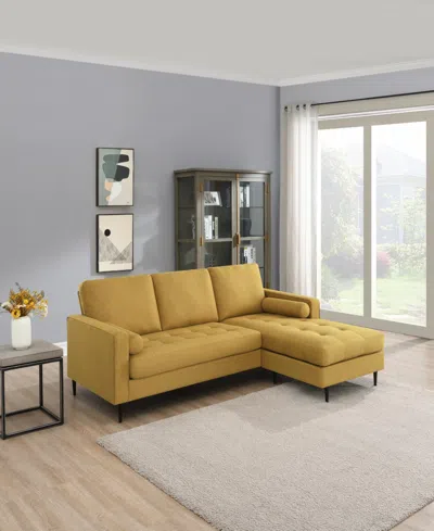Gold Sparrow 82" Polyester Lexington Reversible Sectional, Created For Macy's