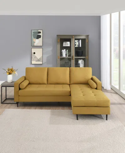 Gold Sparrow 82" Polyester Lexington Reversible Sectional, Created For Macy's
