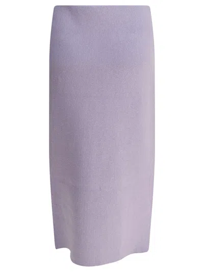 Self-portrait Embellished Knitted Midi Skirt In Multi
