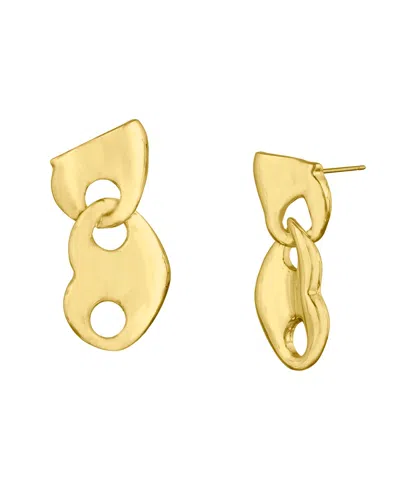 Steve Madden Gold Mariner Heart Drop Earrings