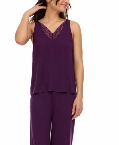 Flora By Flora Nikrooz Women's Franny Tank And Pajama Pants Set In Purple