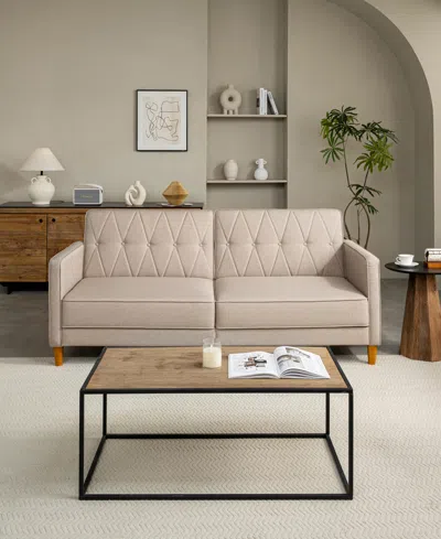 Gold Sparrow 77" Polyester Victoria Convertible Sofa Bed, Created For Macy's