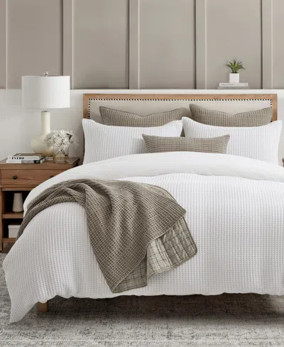 Levtex Mills Waffle Invisible Zipper Decorative Pillow, 12" X 24"