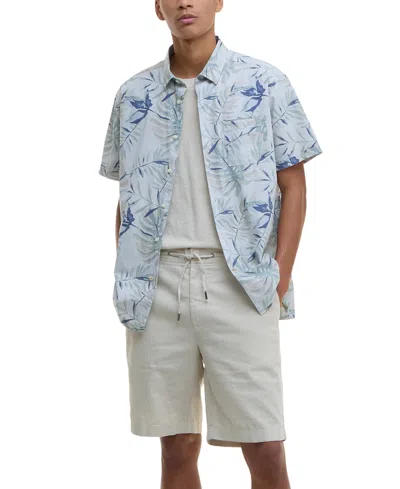 Barbour Men's Valleyfield Leaf-print Shirt In Blue