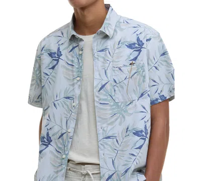 Barbour Men's Valleyfield Leaf-print Shirt In Blue