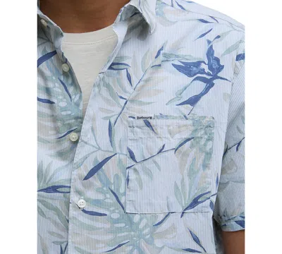 Barbour Men's Valleyfield Leaf-print Shirt In Blue