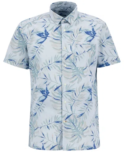 Barbour Men's Valleyfield Leaf-print Shirt In Blue