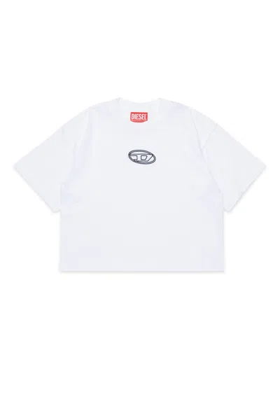 Diesel Kids Tixan T-shirt In White