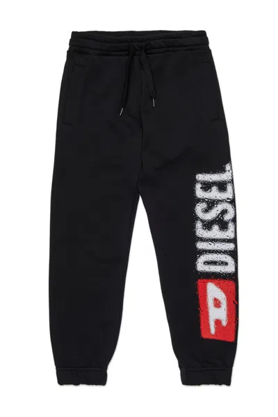 Diesel Logo-print Track Pants In Black