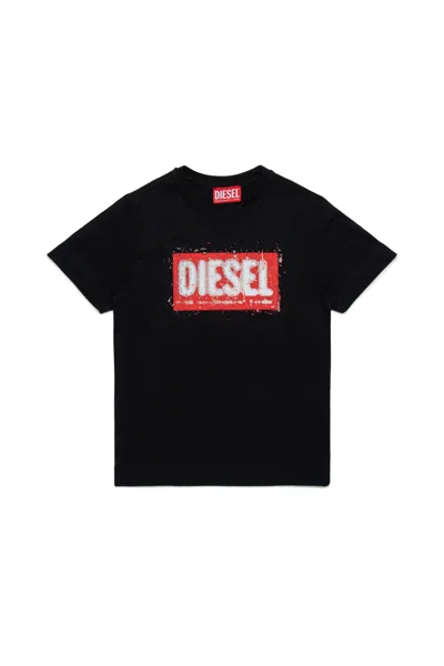Diesel Tadjustq10 T-shirt In Black