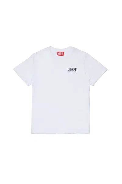 Diesel T-shirt In Jersey Stretch Con Logo Istituzionale