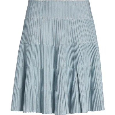 Balmain Knit Miniskirt In Blue