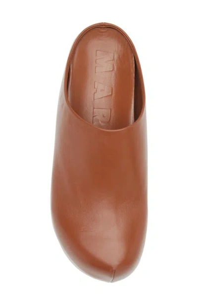 Marni Twin-set Round Neck Sweater Print In Brown