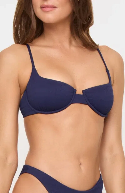 L*space Lspace Belle Underwire Bikini Top In Blue