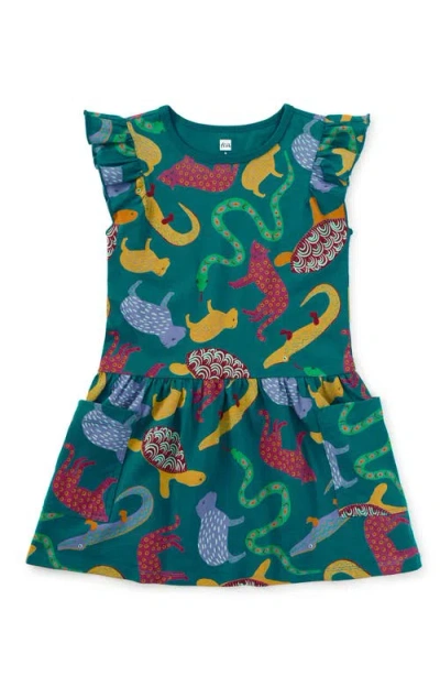 Tea Collection Flutter Sleeve Pocket Dress