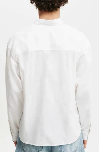 Cotton On Bedford Long Sleeve Shirt In White