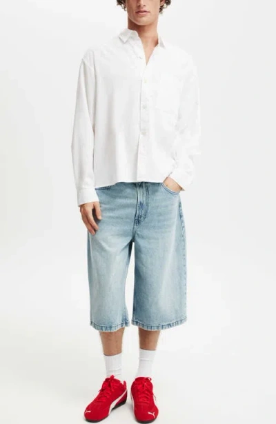 Cotton On Bedford Long Sleeve Shirt In White