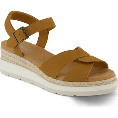 Toms Women's Margot Open Toe Wedge Sandals In Brown