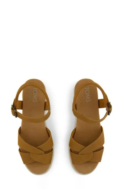 Toms Women's Margot Open Toe Wedge Sandals In Brown