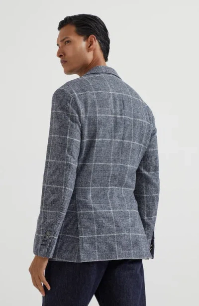 Brunello Cucinelli Notch Lapel Wool Jacket In Gray