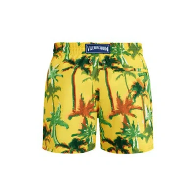 Vilebrequin Mahina Straight-leg Mid-length Recycled Swim Shorts In Yellow