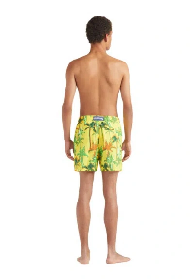 Vilebrequin Mahina Straight-leg Mid-length Recycled Swim Shorts In Yellow