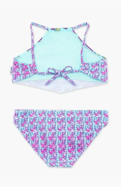 Limeapple Pineapple Printed Tankini In Blue