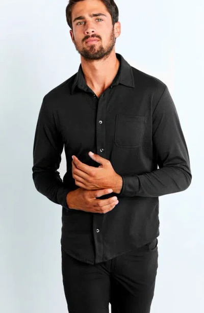 Anatomie Nick Piquet Button Down Shirt In Black