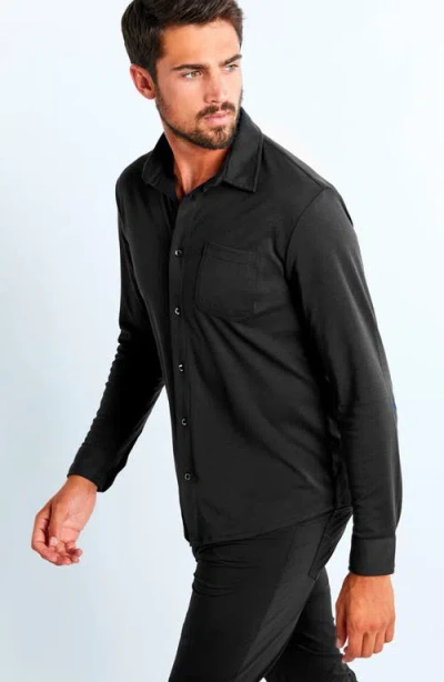 Anatomie Nick Piquet Button Down Shirt In Black