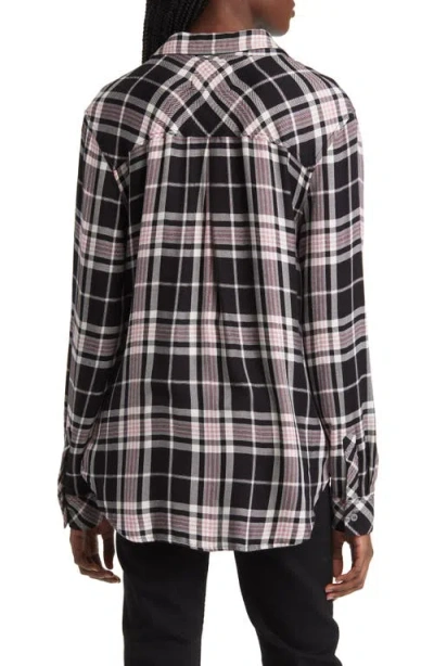 Rails Hunter Plaid Button-front Shirt In Black