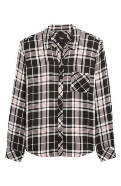 Rails Hunter Plaid Button-front Shirt In Black