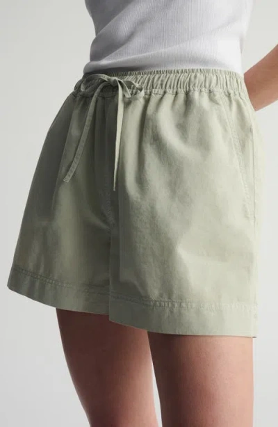 Brooklyn Industries Drawstring Cotton Shorts In Green