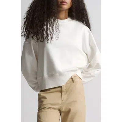 Brooklyn Industries Anti Oversize Cotton Sweatshirt In White