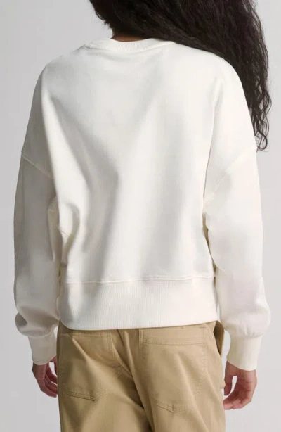 Brooklyn Industries Anti Oversize Cotton Sweatshirt In White