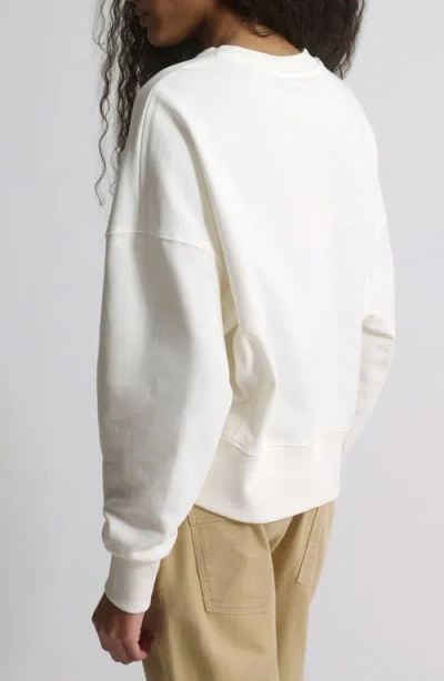 Brooklyn Industries Anti Oversize Cotton Sweatshirt In White