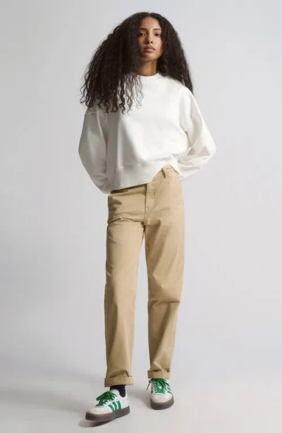 Brooklyn Industries Anti Oversize Cotton Sweatshirt In White