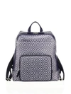 FERRAGAMO Geometric Calfskin Leather Backpack