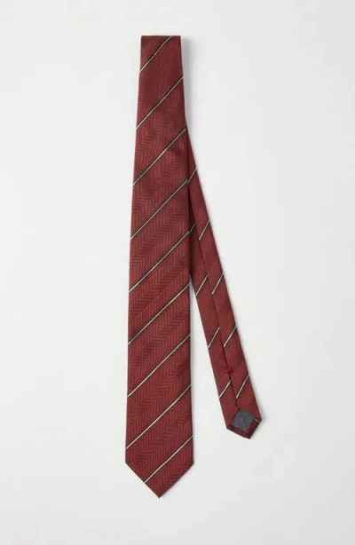 Brunello Cucinelli Silk Regimental Stripe Tie