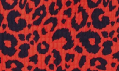 Pleasures Leopard Print Active Shorts In Red