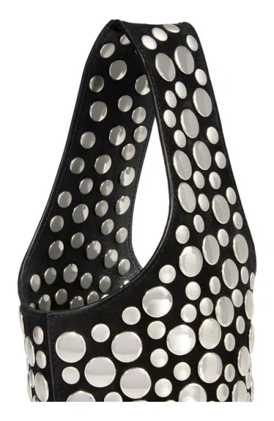 Khaite Livia Mini Studded Suede Tote Bag In Black