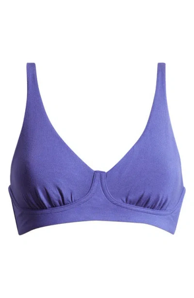Meundies Feelfree Longline Bralette In Blue