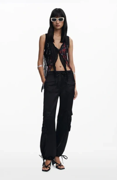 Desigual Cargo Pants In Black