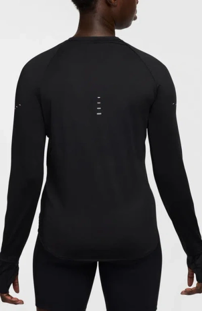 Nike Swift Dri-fit Uv Running Top In Black