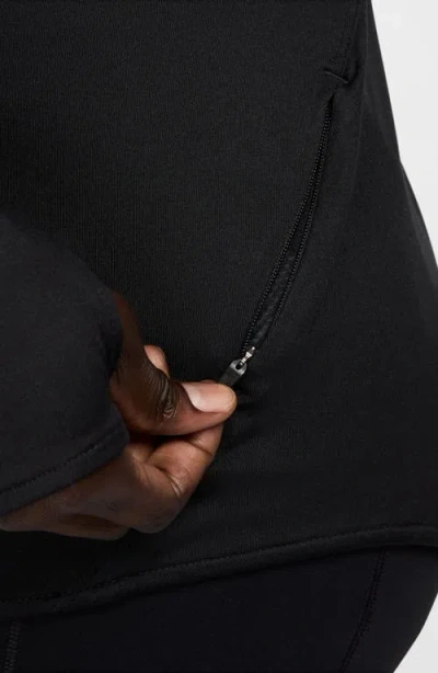 Nike Swift Dri-fit Uv Running Top In Black