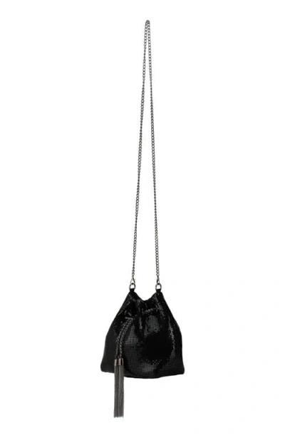 Olga Berg Sylvia Mesh Drawstring Top Handle Bag