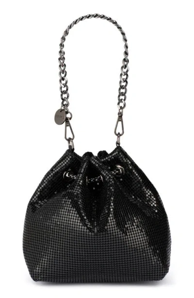 Olga Berg Sylvia Mesh Drawstring Top Handle Bag